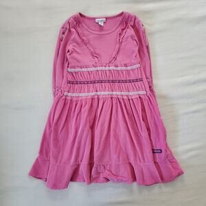 Y2k Flared Sleeves Flowy Pink Dress kids 7